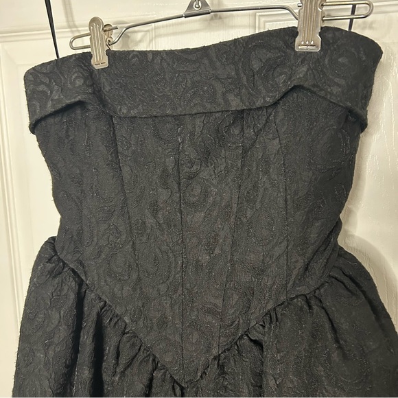 BHLDN Jacquard Strapless Basque-Waist Corset Fit & Flare Gown - Picture 5 of 16